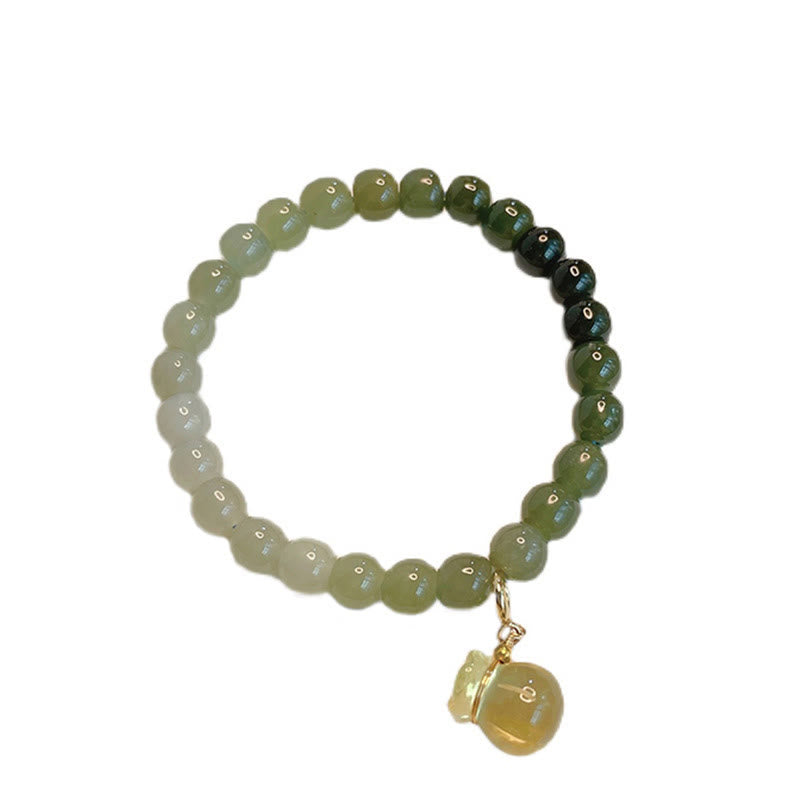 KarmaRipple's Authentic Hetian Jade Money Bag Talisman Bead Prosperity Bracelet p7