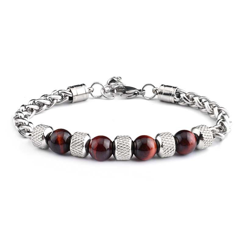 KarmaRipple's Black Onyx Tiger Eye Bead Courage Bracelet p18