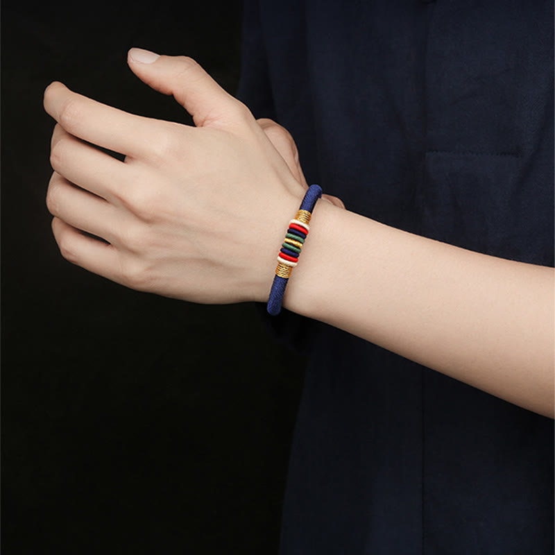 KarmaRipple's Tibetan Handmade Colorful King Kong Weave Five Elements Fortune Braid String Bracelet p16