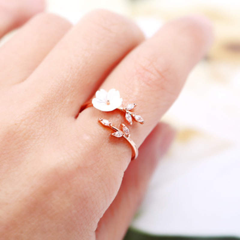 KarmaRipple's Plum Blossom Leaf Pattern Bronze Fortune Ring p5