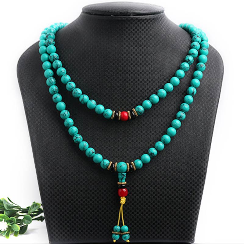 KarmaRipple's Tibetan Turquoise Balancing Mala Bracelet p12