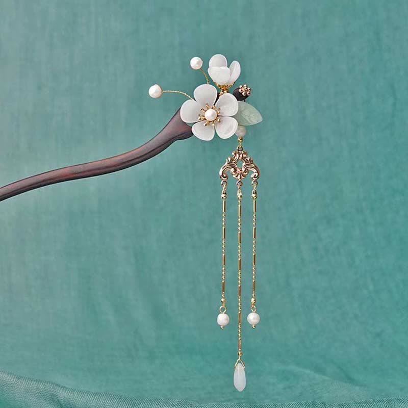 KarmaRipple's Ebony Flower Protection Blessing Hairpin Decorations p1