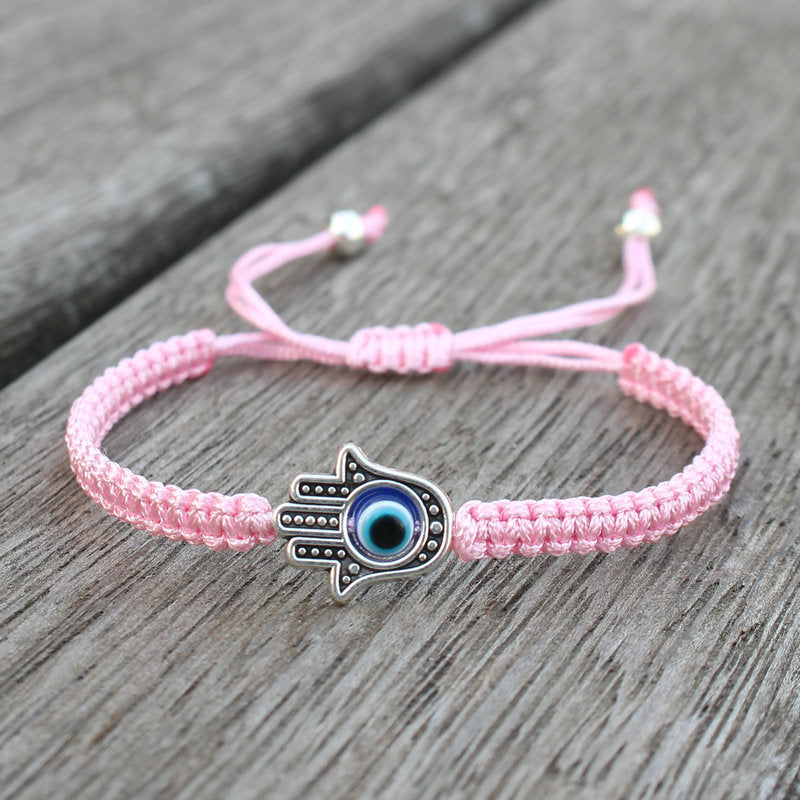 KarmaRipple's Handmade Hamsa Symbol Protection Fortune String Bracelet p7