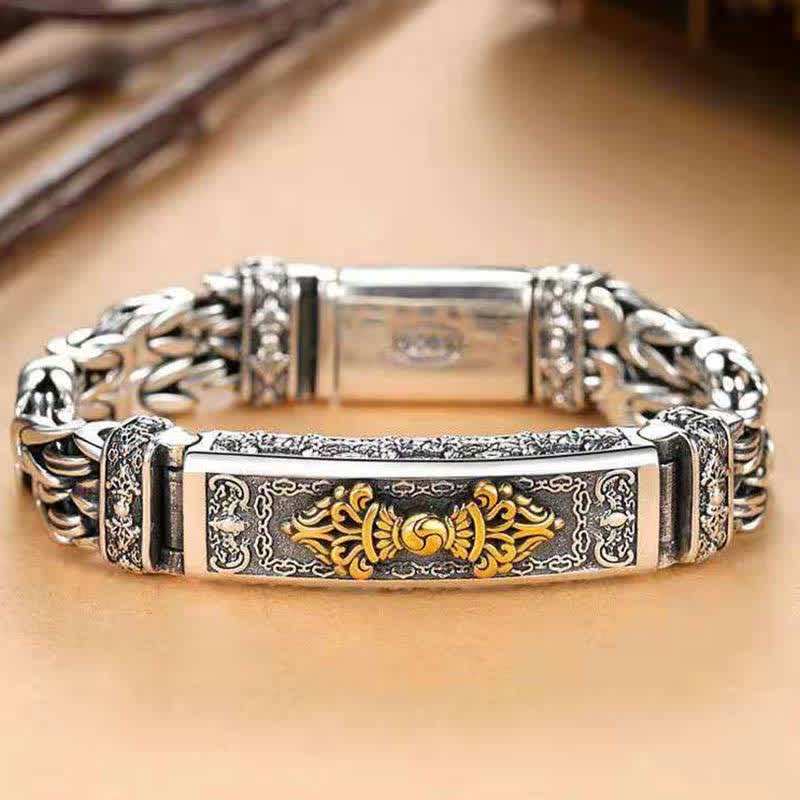 KarmaRipple's Vajra Dorje Twisted Woven Pattern Bronze Balance Bracelet p1