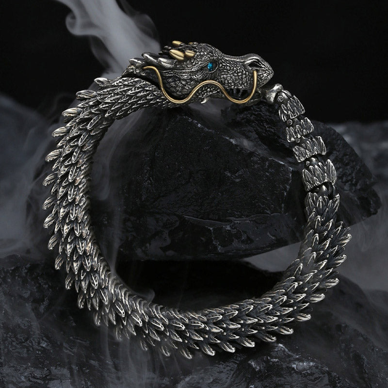 KarmaRipple's Nordic Dragon Handmade Amulet Fortune Protection Chain Bracelet p6