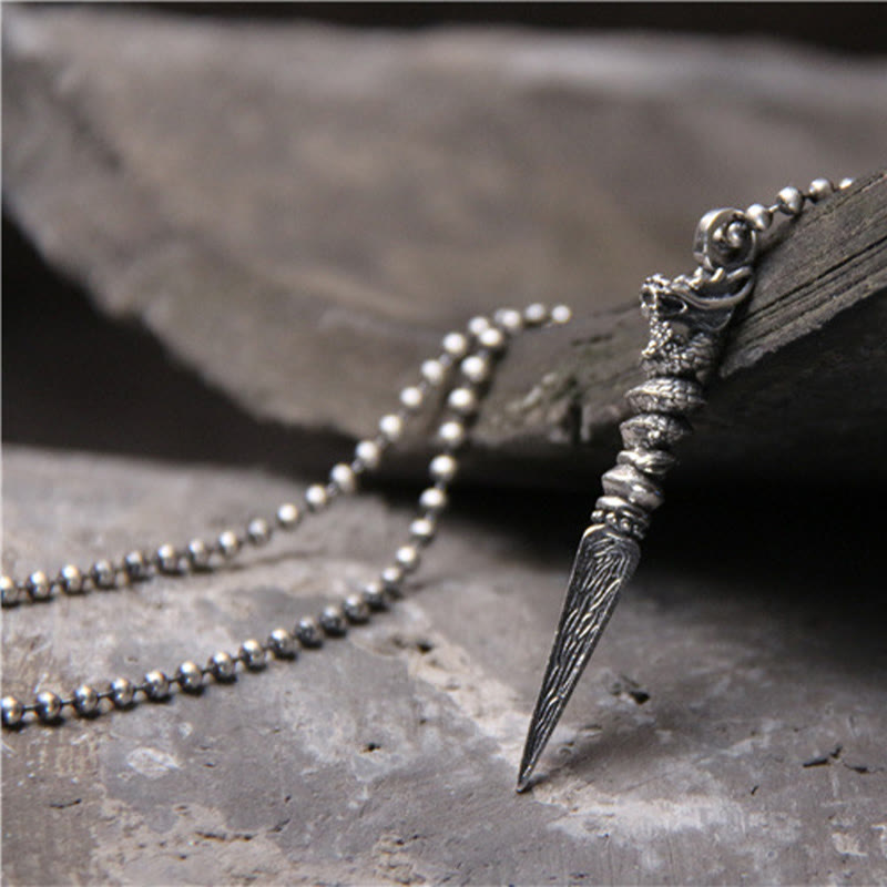 KarmaRipple's 925 Sterling Silver Year of the Dragon Design Dorje Vajra Protection Pendant Necklace p4