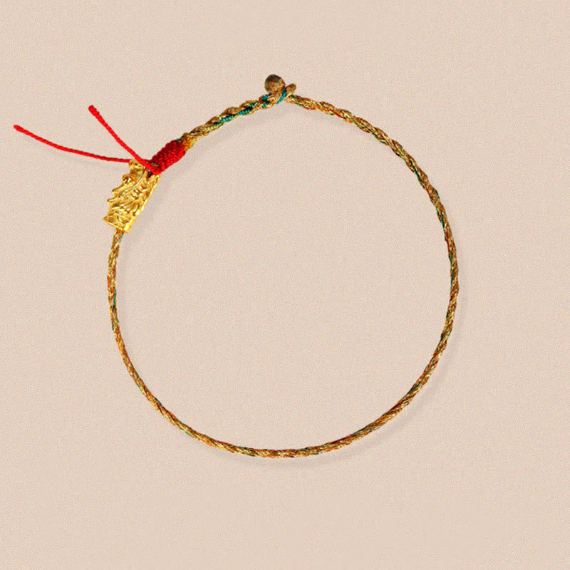 KarmaRipple's Year of the Dragon Handmade Colorful Dragon Carved Success Woven Bracelet p12