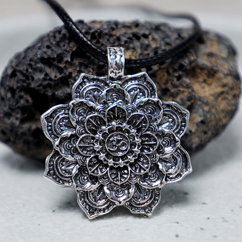 KarmaRipple's Tibetan Lotus Blessing Pendant Necklace p1