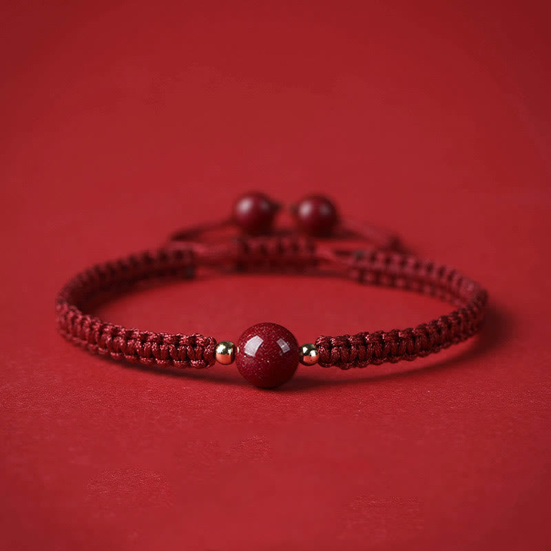KarmaRipple's Fortunate Cinnabar Bead Blessing Red String Bracelet p21