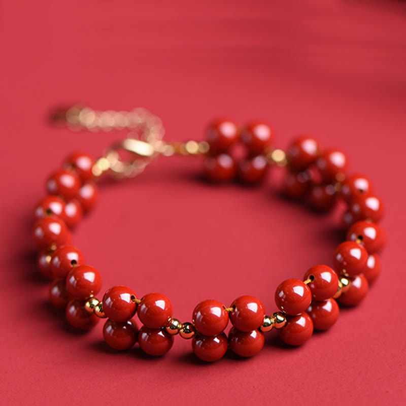 KarmaRipple's Authentic Cinnabar Beaded Blessing Bracelet p10