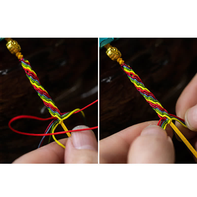 KarmaRipple's Gold Swallowing Beast Family Fortune Reincarnation Weave Colorful String Bracelet p12