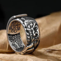 KarmaRipple's Guan Gong Auspicious Clouds Amulet Wealth Ring