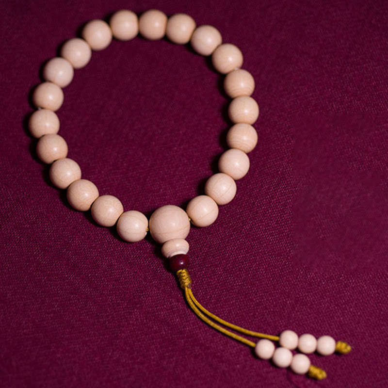 KarmaRipple's Authentic Abelia Biflora Wood Blessing Wrist Mala p6