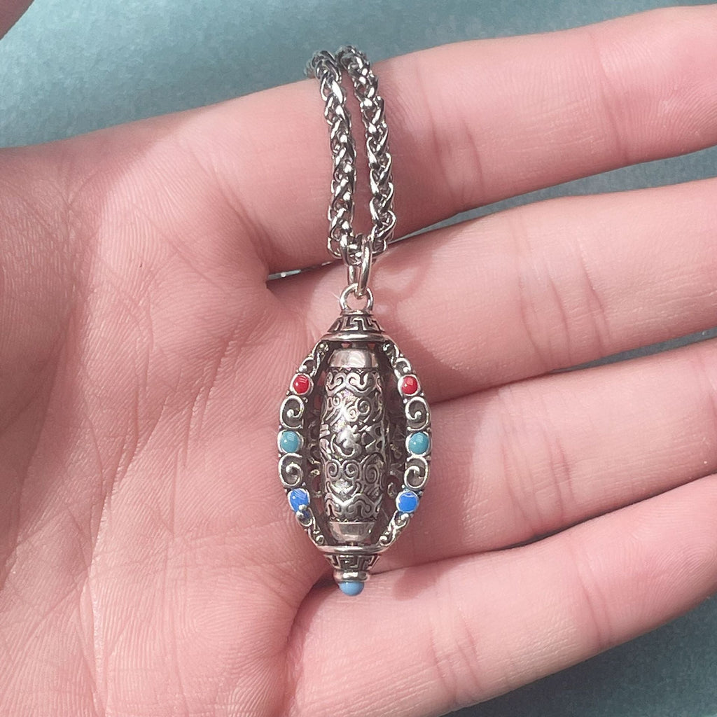 KarmaRipple's Tibetan Om Mani Padme Hum Purity Rotatable Pendant Necklace p6