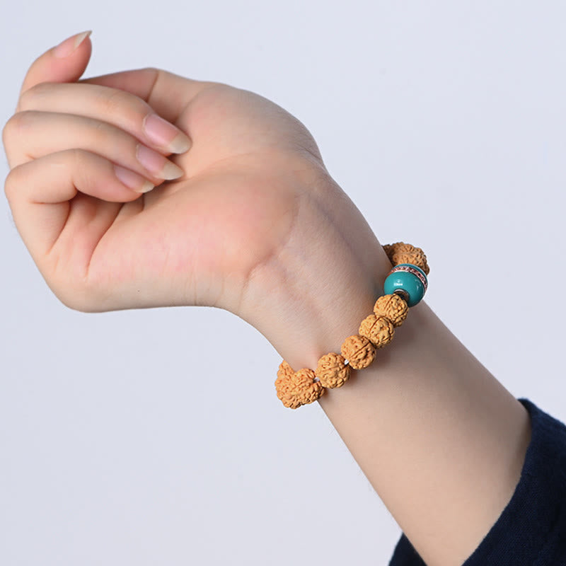 KarmaRipple's Tibet Rudraksha Bodhi Seed Wealth Auspiciousness Bracelet p17