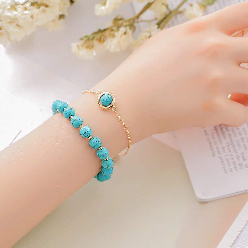 KarmaRipple's Sun Stone Strawberry Quartz Gemstone'sitive Bracelet p52