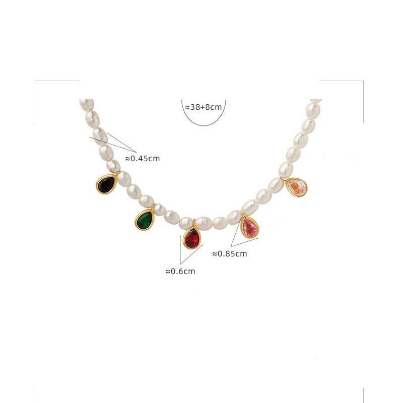 KarmaRipple's Pearl Gemstone Stone Purity Pendant Necklace p11