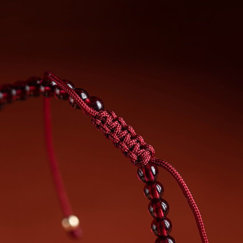 KarmaRipple's Garnet Cinnabar PiXiu Blessing Calm String Bracelet p11