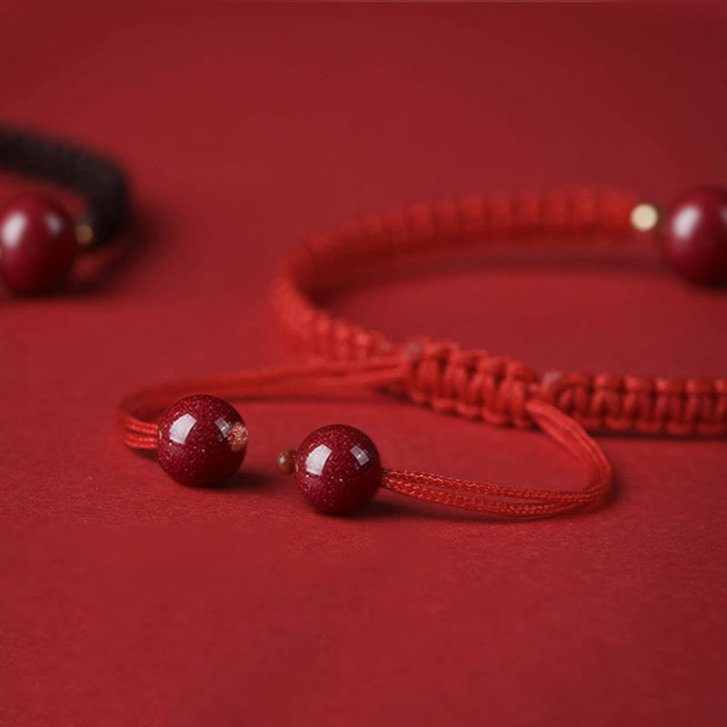 KarmaRipple's Fortunate Cinnabar Bead Blessing Red String Bracelet p10