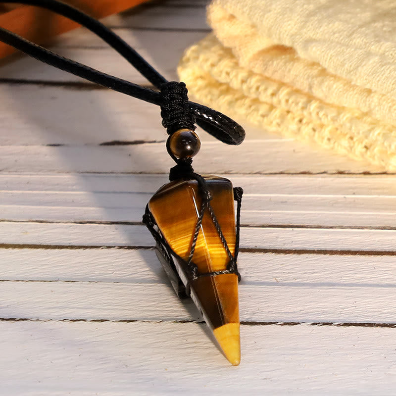 KarmaRipple's Authentic Stone Pointed Necklace Pendant p5