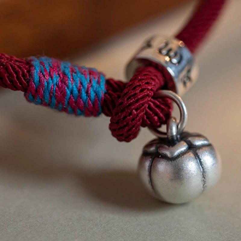 KarmaRipple's 925 Sterling Silver Tibetan Handmade Om Mani Padme Hum Persimmon Talisman Fortune Protection Woven Bracelet p9