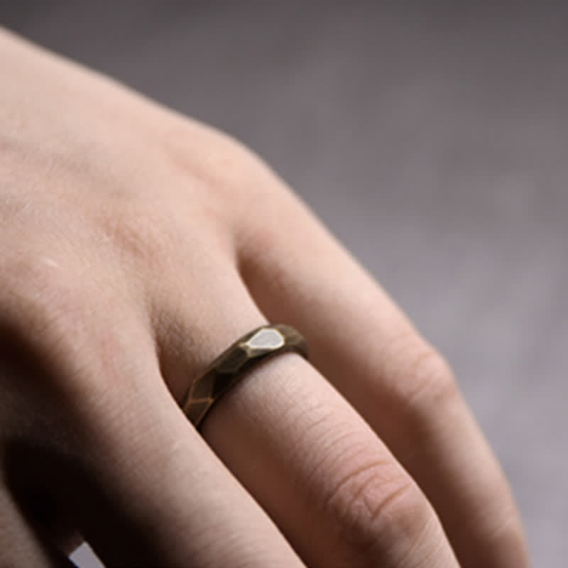 KarmaRipple's Tibetan Simple Design Bronze Wealth Ring p7