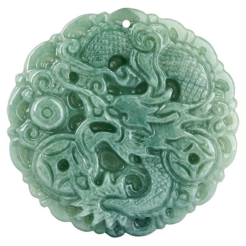 KarmaRipple's Chinese Zodiac Dragon Jade Fortune Pendant String Necklace p9