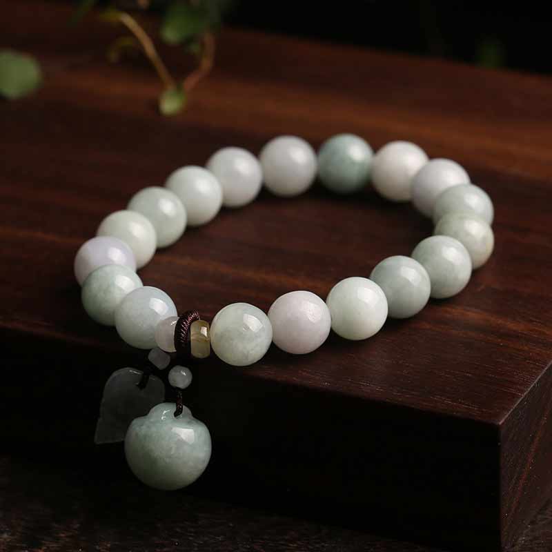 KarmaRipple's Authentic Jade Pi Xiu Buddha Gourd Apple Success Bracelet p4