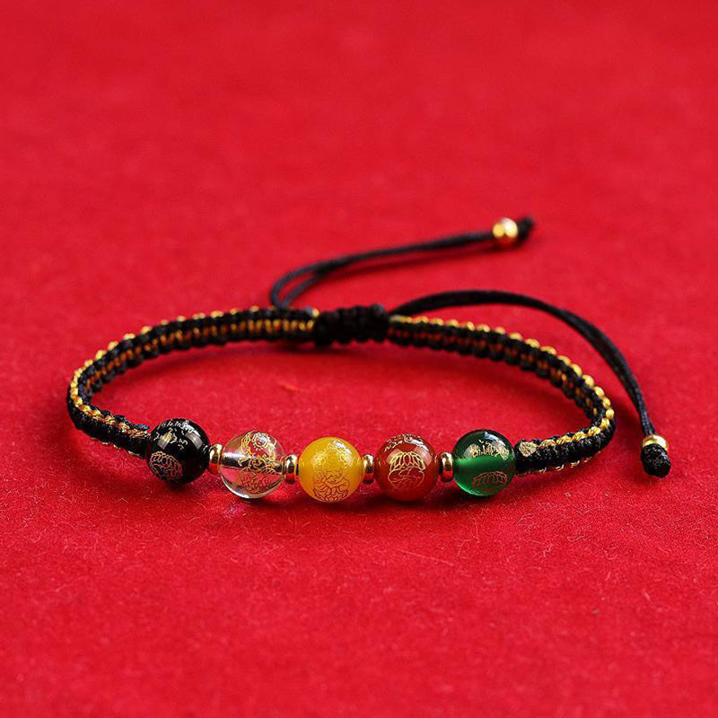 KarmaRipple's Five Directions Gods of Wealth Agate Handmade Protection String Braid Bracelet p4