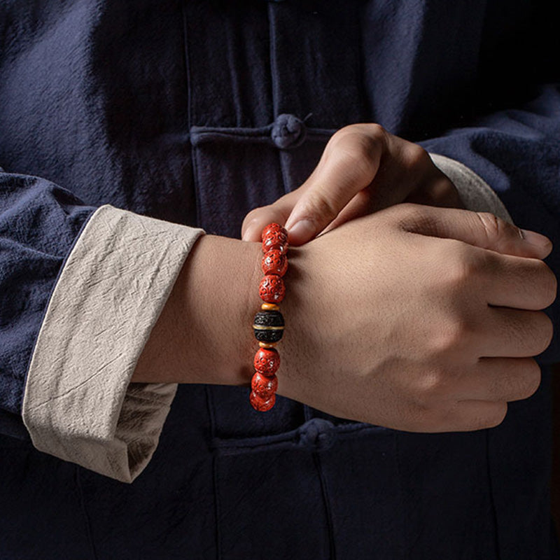 KarmaRipple's Authentic Cinnabar Ebony Calm Blessing Bracelet p4