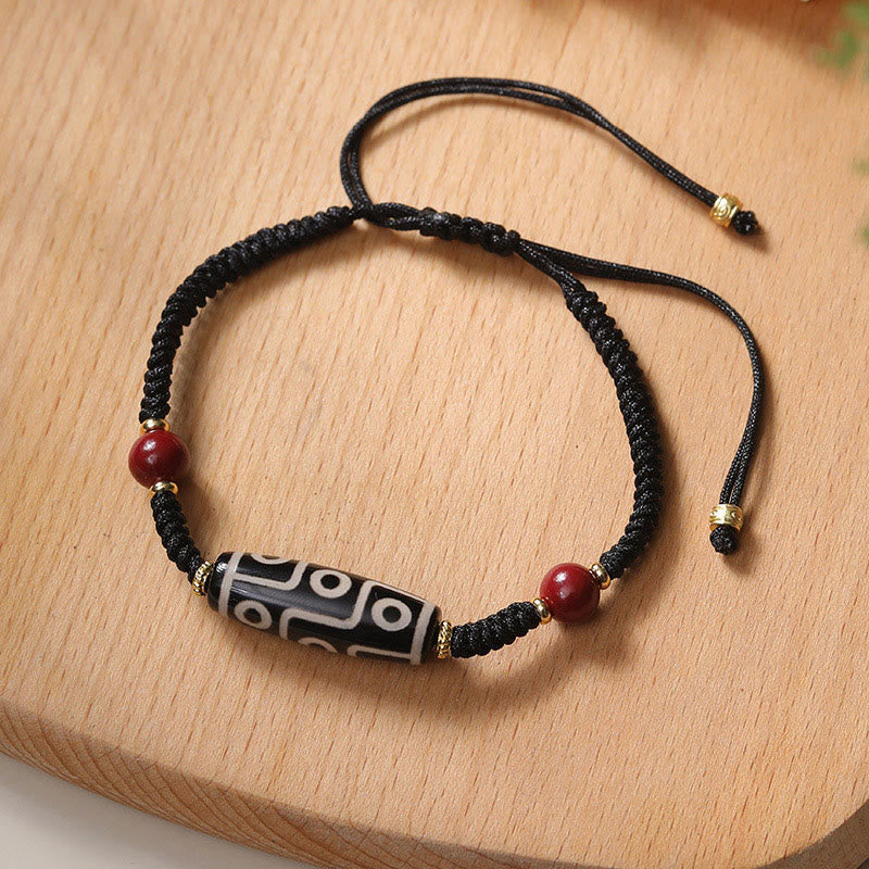 KarmaRipple's Handcrafted Tibetan Nine-eye Dzi Bead Protection Bracelet p1