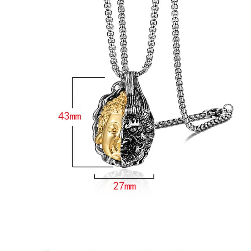 KarmaRipple's Half Buddha Half Devil Powerful Pendant p8