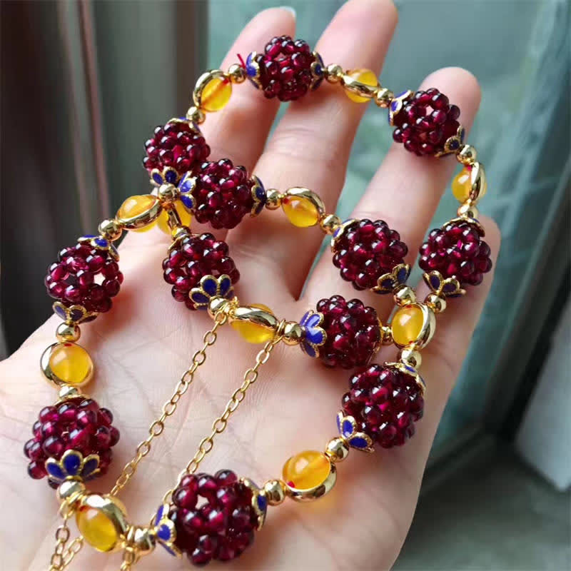 KarmaRipple's Tibetan Garnet Calm Bracelet p9