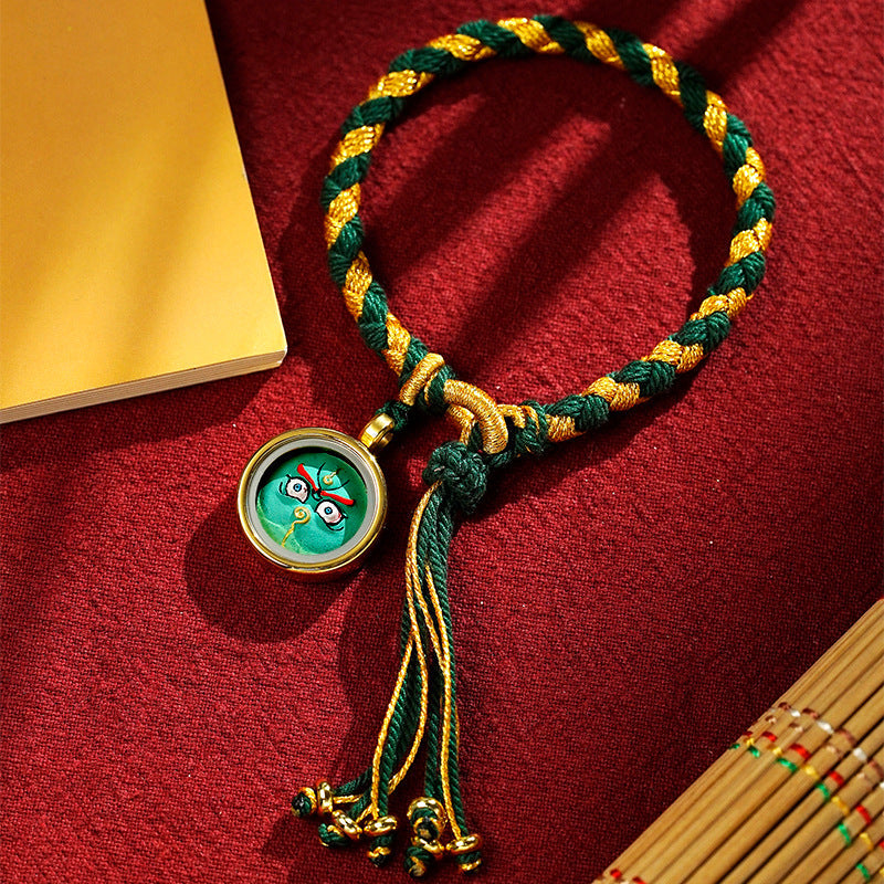 KarmaRipple's Handmade Tibetan Five God Of Wealth Dragon Scale Rope Fortune Braid Bracelet p5
