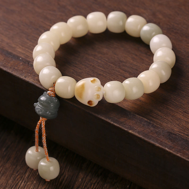 KarmaRipple's Fortunate Cat Bodhi Seed Cat Paw Peace Bracelet p4