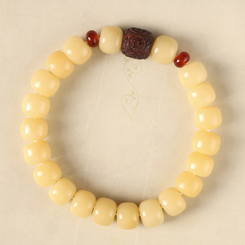 KarmaRipple's Bodhi Seed Auspicious Cloud Fu Character Bead Peace Bracelet p23