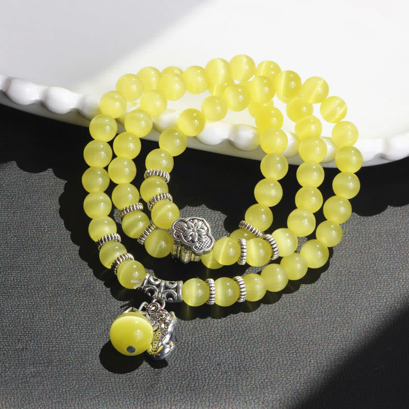 KarmaRipple's Cat Eye PiXiu Support Triple Wrap Bracelet p38