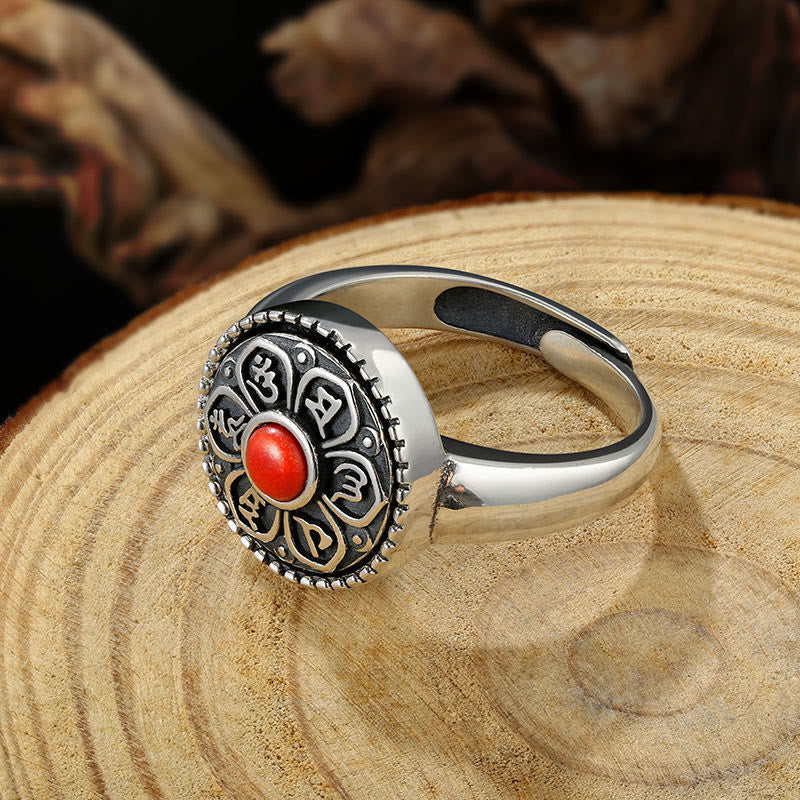 KarmaRipple's Tibetan Om Mani Padme Hum Peace Rotatable Ring p4