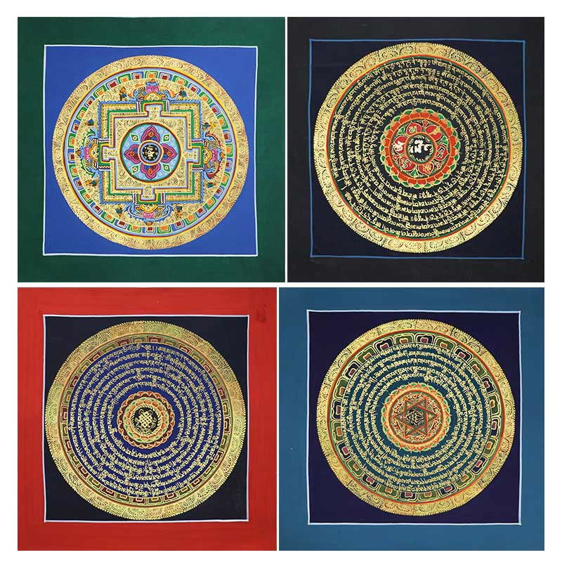 KarmaRipple's Tibetan Handmade Thangka Painting Spiritual Blessing Blind Box Random Color Pattern p23