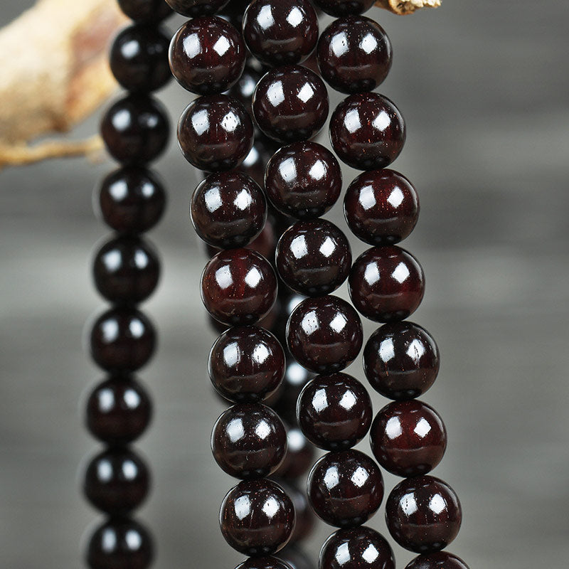 KarmaRipple's Gold Star Small Leaf Red Sandalwood Chinese Knotting Protection Bracelet p2
