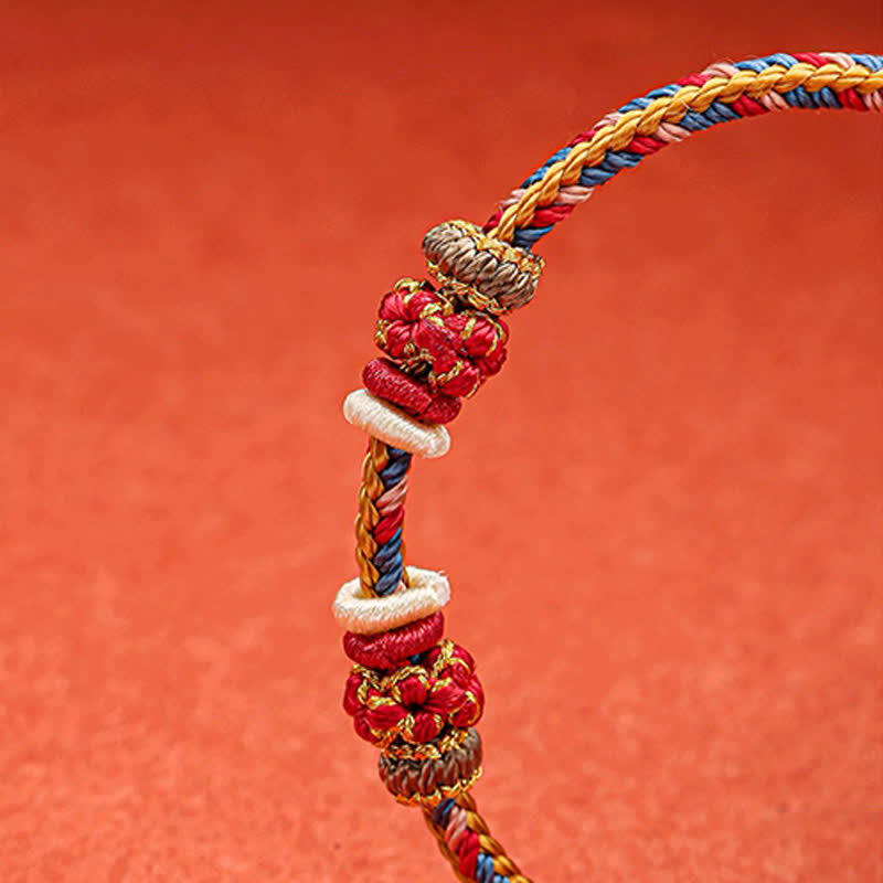 KarmaRipple's Handmade Dunhuang Color Fortune Braid String Bracelet p3