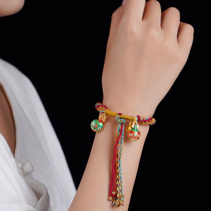 KarmaRipple's Gold Swallowing Beast Family Fortune Reincarnation Weave Braid Colorful String Bracelet p6