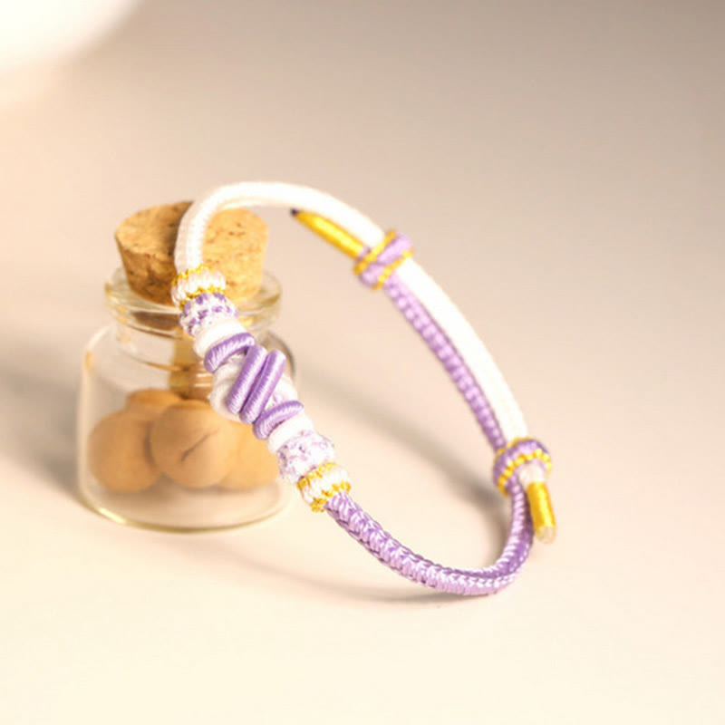 KarmaRipple's Two-Color Rope Handcrafted Eight Thread Peace Weave Fortune Connection Bracelet p12
