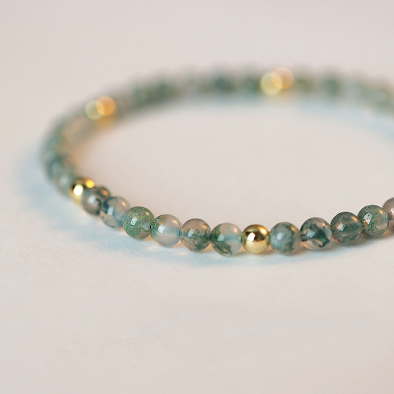 KarmaRipple's Moss Agate Fortunate Balance Bracelet p10
