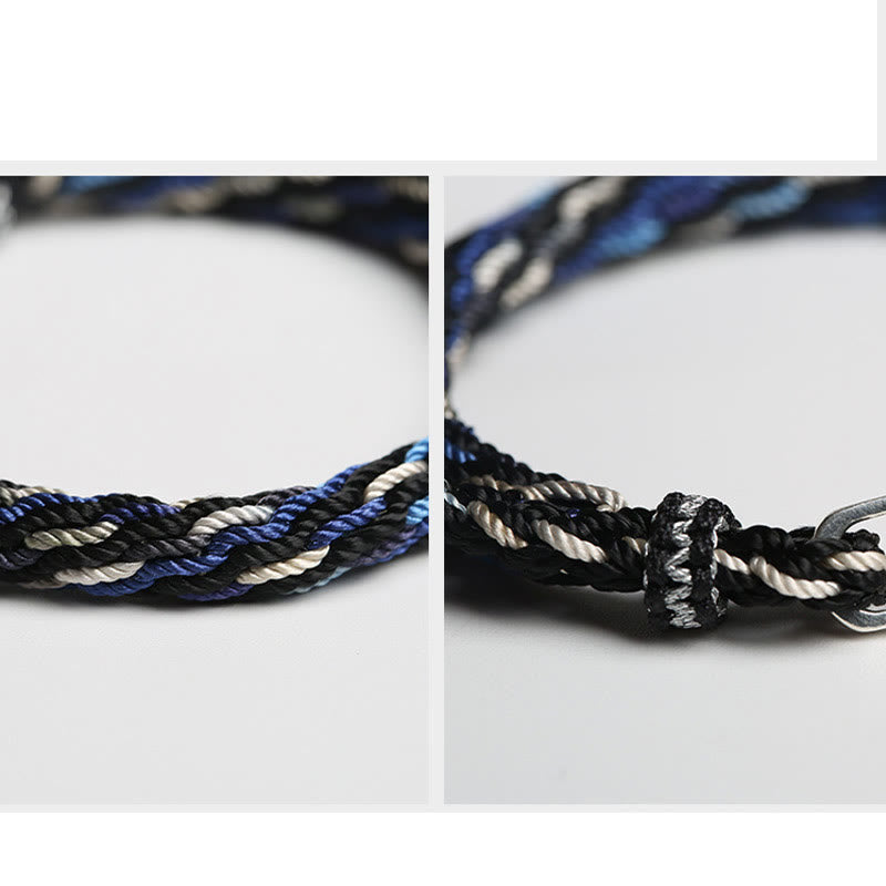 KarmaRipple's 925 Sterling Silver Koi Fish Wealth Reincarnation Weave Braid String Bracelet p9