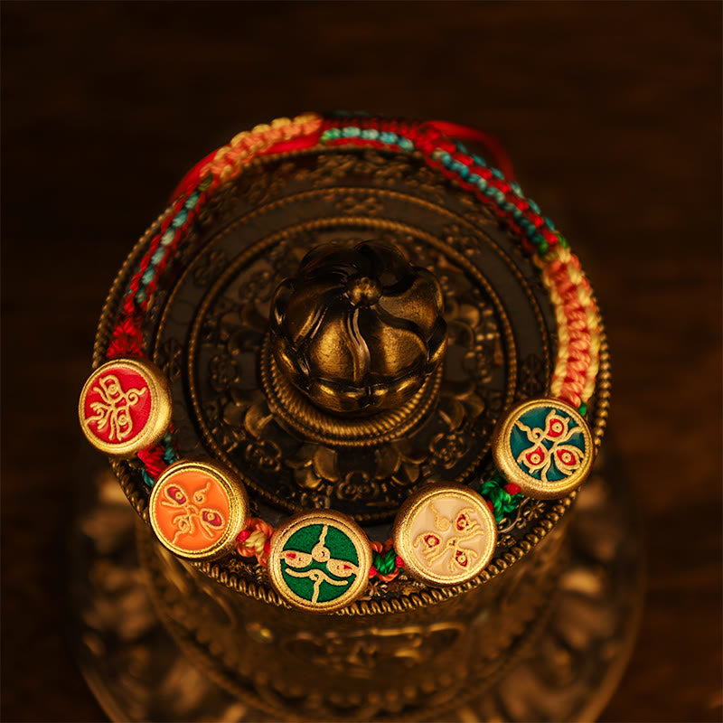 KarmaRipple's Tibetan Five God Of Wealth Colorful Rope Woven Fortune Bracelet p6