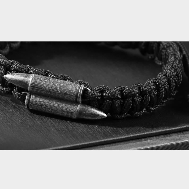 KarmaRipple's 925 Sterling Silver Bullet Design Woven Rope Bracelet p10