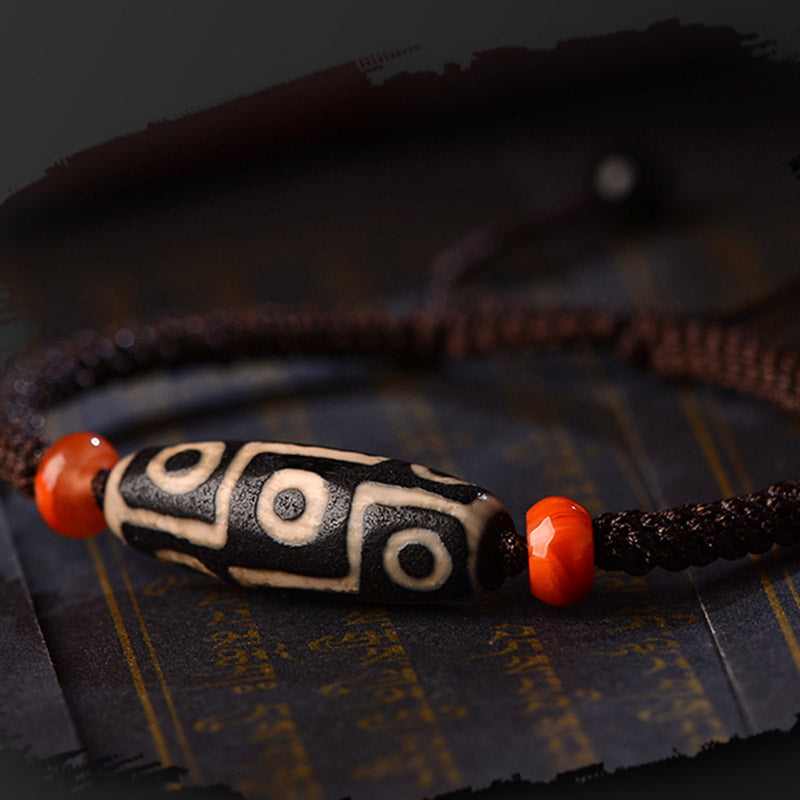 KarmaRipple's Tibetan Nine-Eye Dzi Bead Prosperity String Bracelet p7