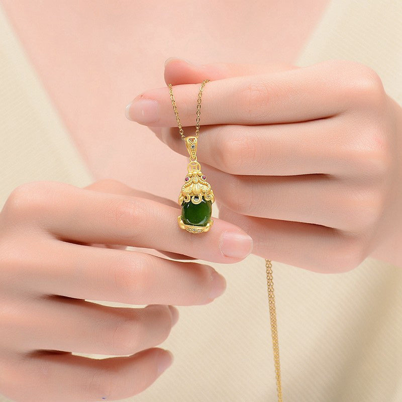 KarmaRipple's Authentic Jade PiXiu Balance Pendant p4