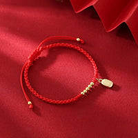 KarmaRipple's Handmade Fu Character Talisman Fortune Fortune Rope Bracelet